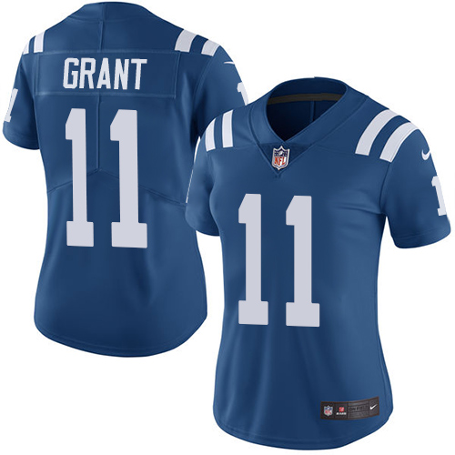 Indianapolis Colts #11 Limited Ryan Grant Royal Blue Nike NFL Home Women JerseyVapor Untouchable jerseys